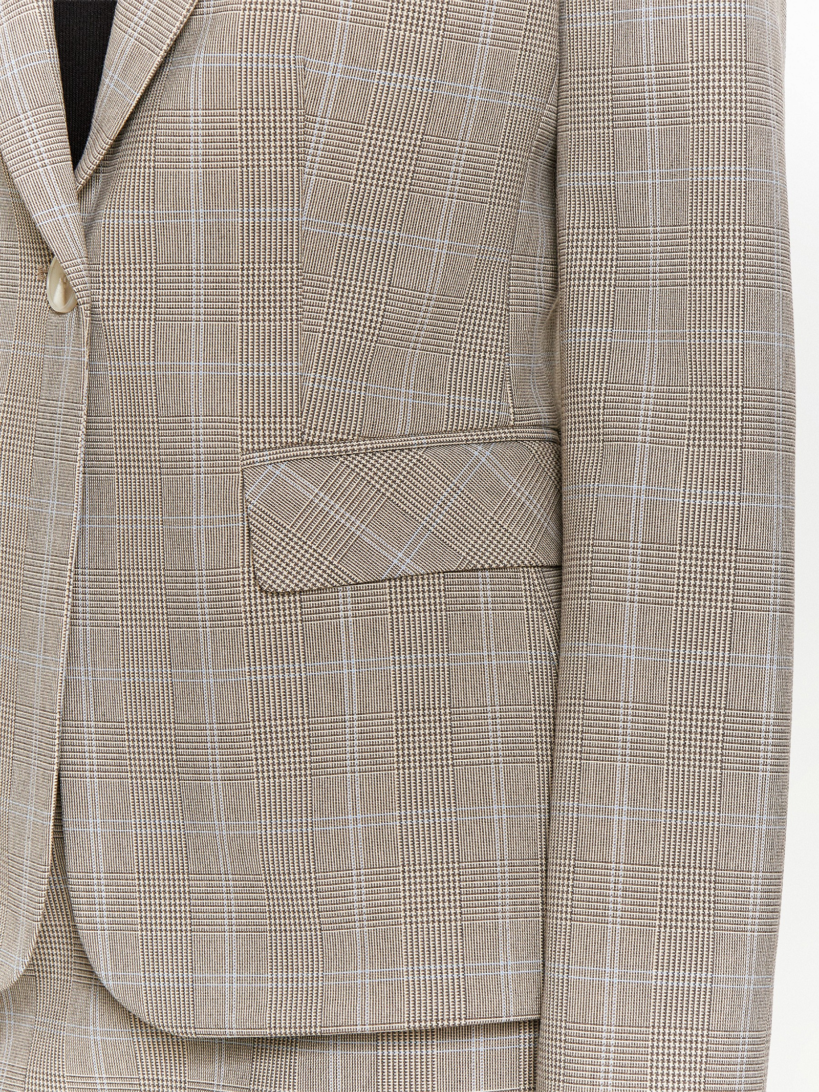 Однобортный жакет в клетку